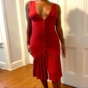 Knee length button down dress